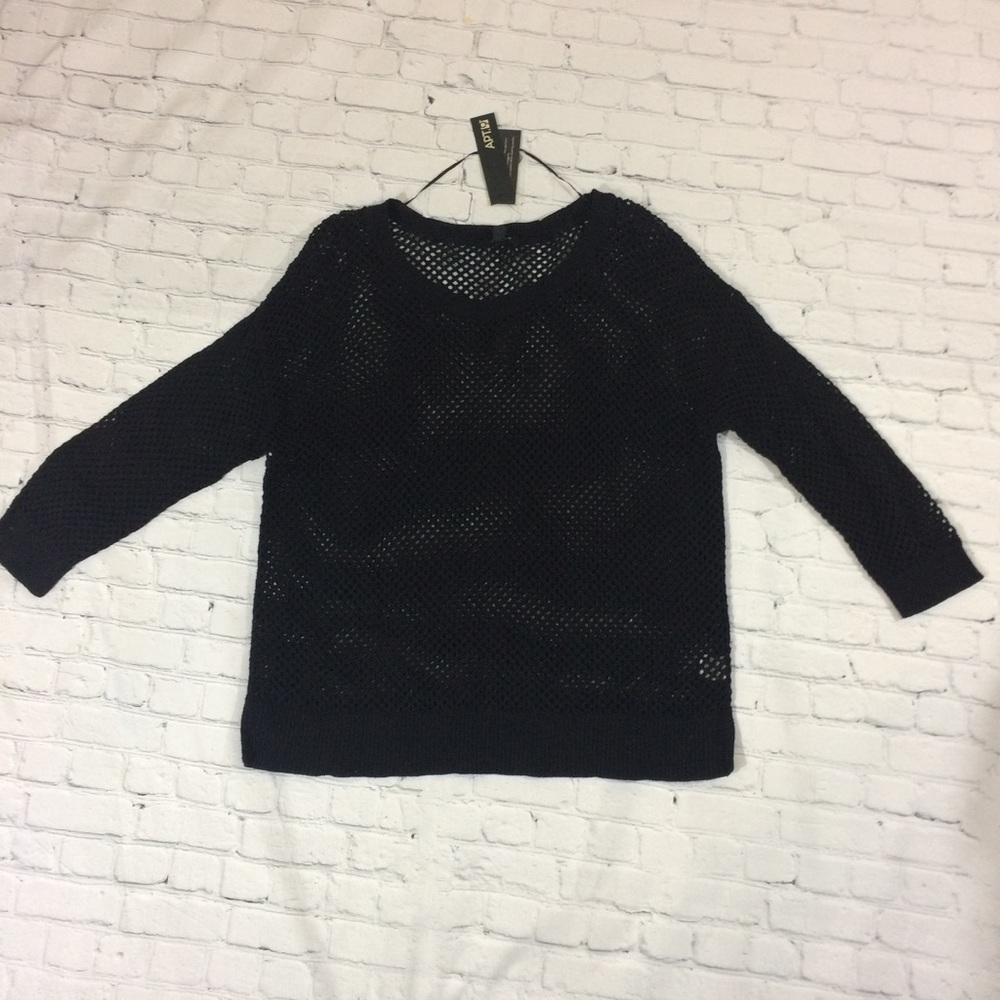 Apt 9 MESH STITCH PULLOVER XL